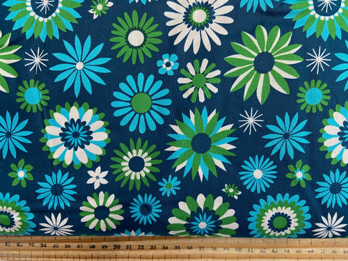 melody miller ruby star society cotton Kaleidoscope Daisy Light Galaxy Blue fabric shack malmesbury