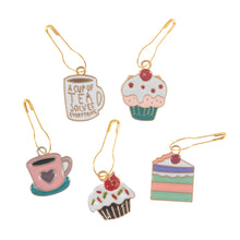 milward metal stitch markers novelty gift present knitting crochet tea cake knitters knit fabric shack malmesbury