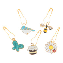 milward metal stitch markers novelty gift present knitting crochet bird honey bee flower knitters knit fabric shack malmesbury