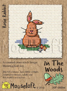 mouseloft in the woods rosie rabbit counted cross stitch embroidery fabric shack malmesbury