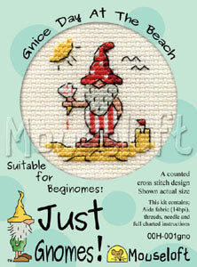 mouseloft just gnomes gnice day at the beach cross stitch kits fabric shack malmesbury