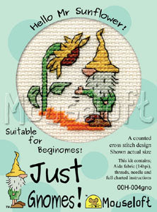mouseloft just gnomes hello mr sunflower cross stitch kits fabric shack malmesbury