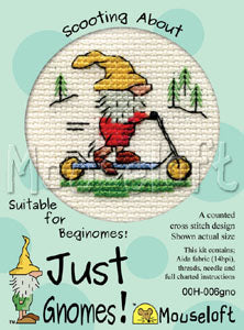 mouseloft just gnomes scooting along cross stitch kits fabric shack malmesbury
