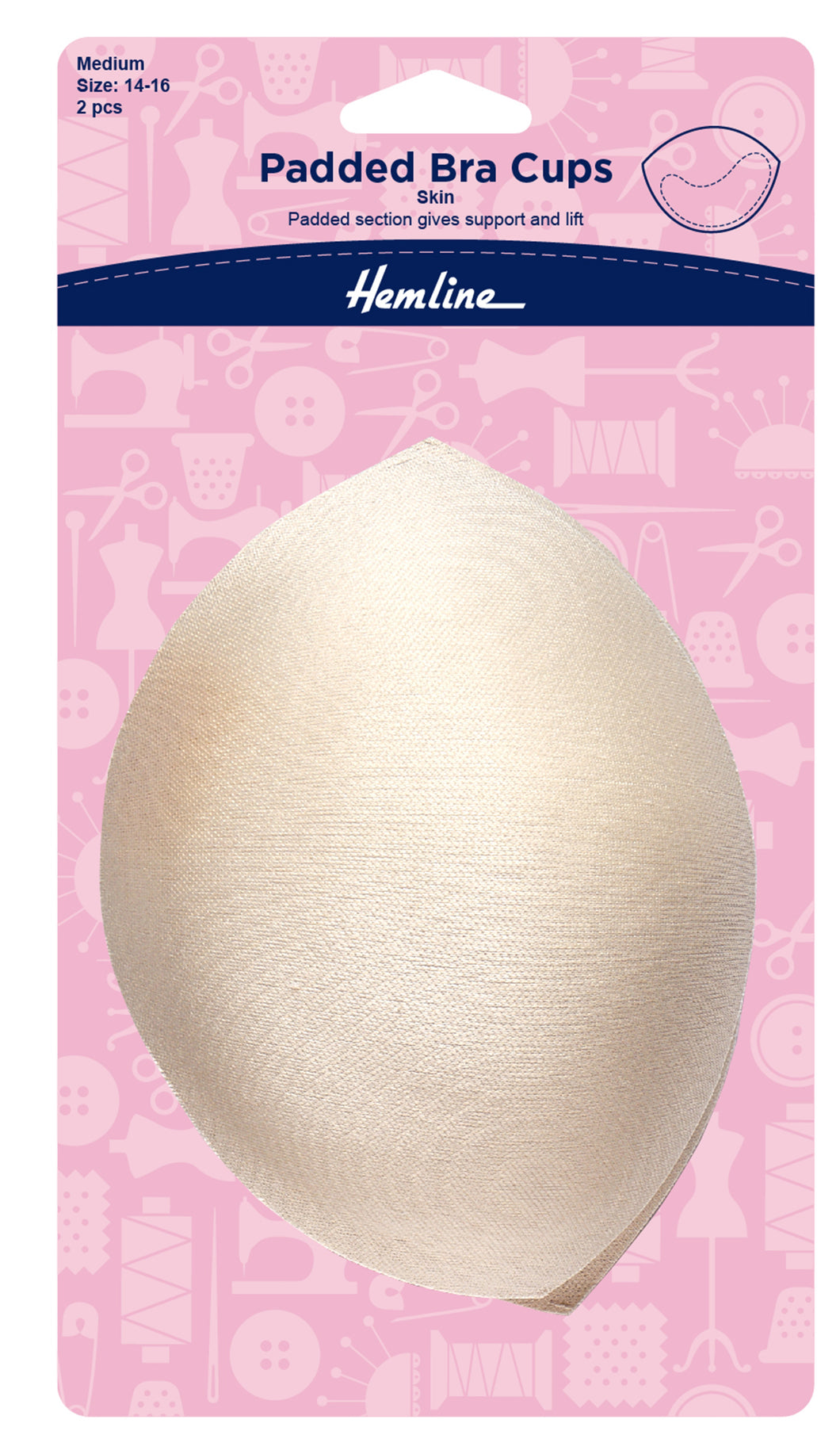 padded bra cup cups pair medium skin tone fabric shack malemsbury H963_M_S