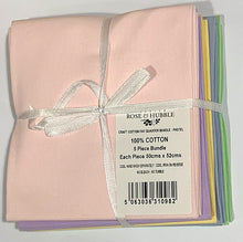 rose and hubble plain basic craft cotton fat quarter pack fabric shack malmesbury pastel