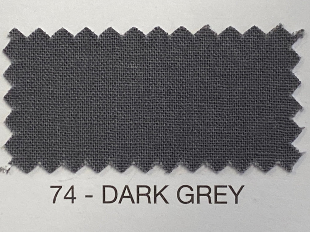 rose and hubble plain medium weight basic solid dark grey 74 cotton fabric shack malmesbury