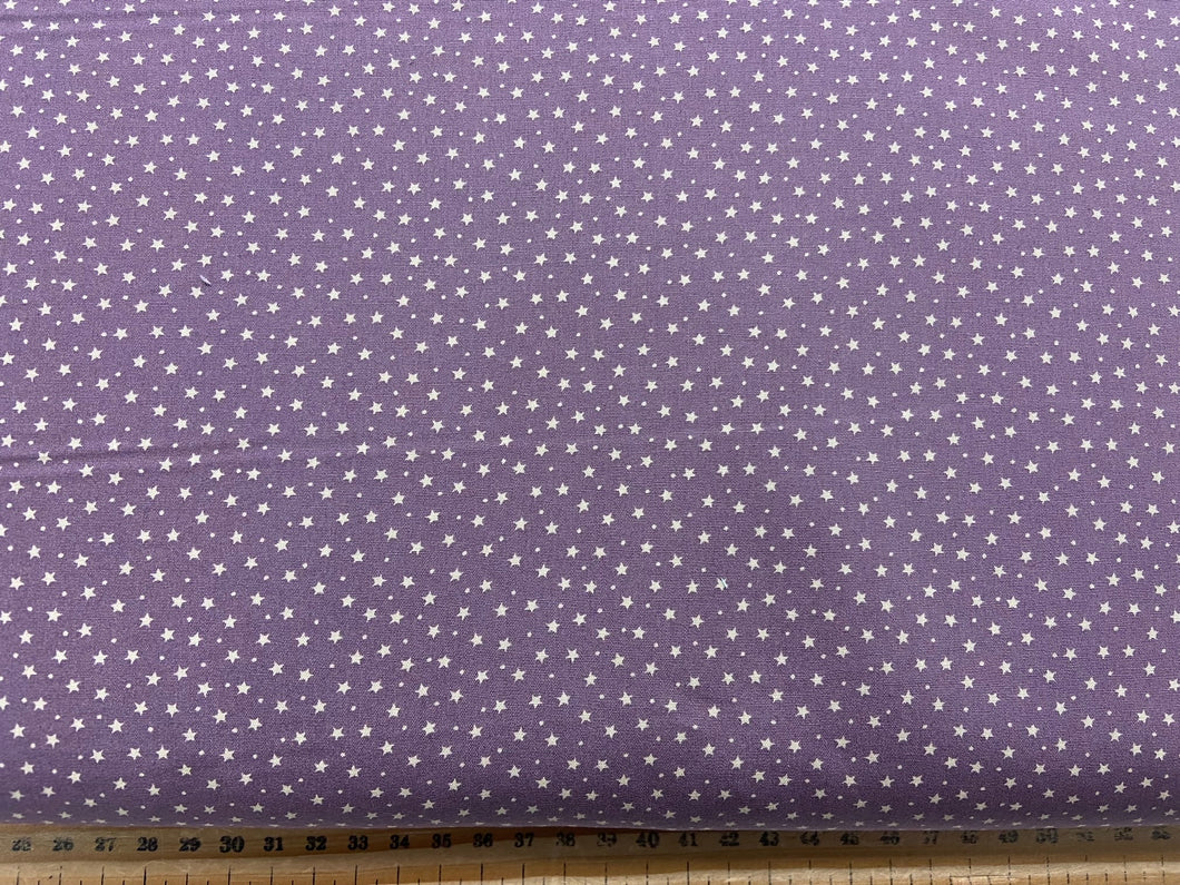 rose hubble night sky stars lilac cotton poplin fabric shack malmesbury