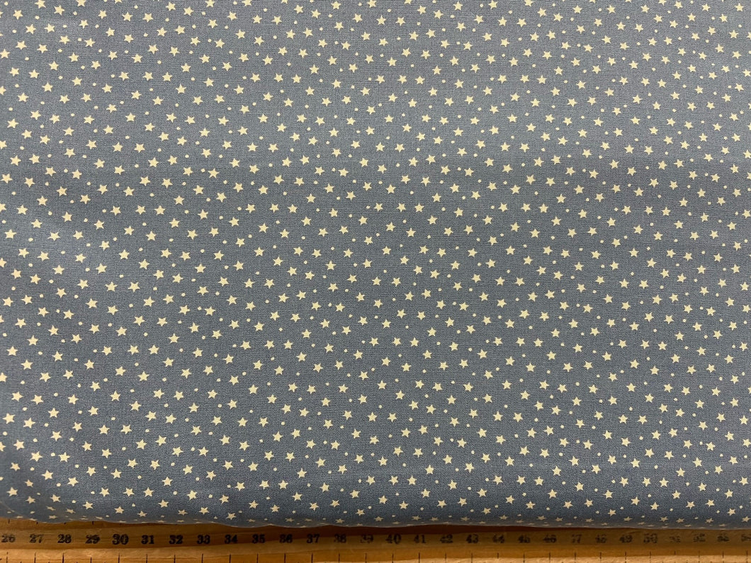 rose hubble night sky stars pale blue cotton poplin fabric shack malmesbury