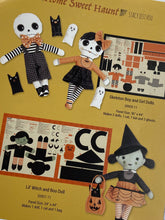 stacy iest hsu moda home sweet haunt halloween doll frankenstein skeleton cat witch cotton fabric shack malmesbury