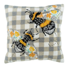 tapestry needlepoint half cross stitch pillow cushion sewing it trimits fabric shack malmesbury bumble bee