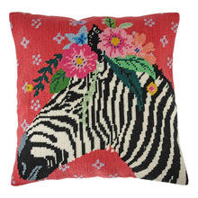 tapestry needlepoint half cross stitch pillow cushion sewing it trimits fabric shack malmesbury zebra