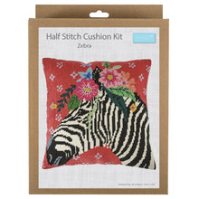 tapestry needlepoint half cross stitch pillow cushion sewing it trimits fabric shack malmesbury zebra