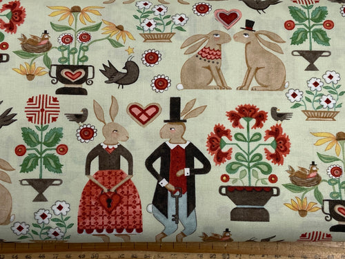 teresa kogut for riley blake hop hop hooray fabric shack malmesbury bunny love flax green