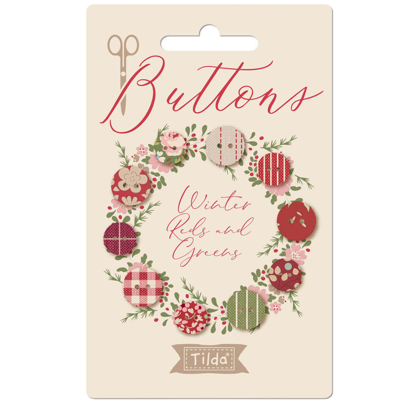 Tilda Button Pack Creating Memories Winter 10 & 12mm