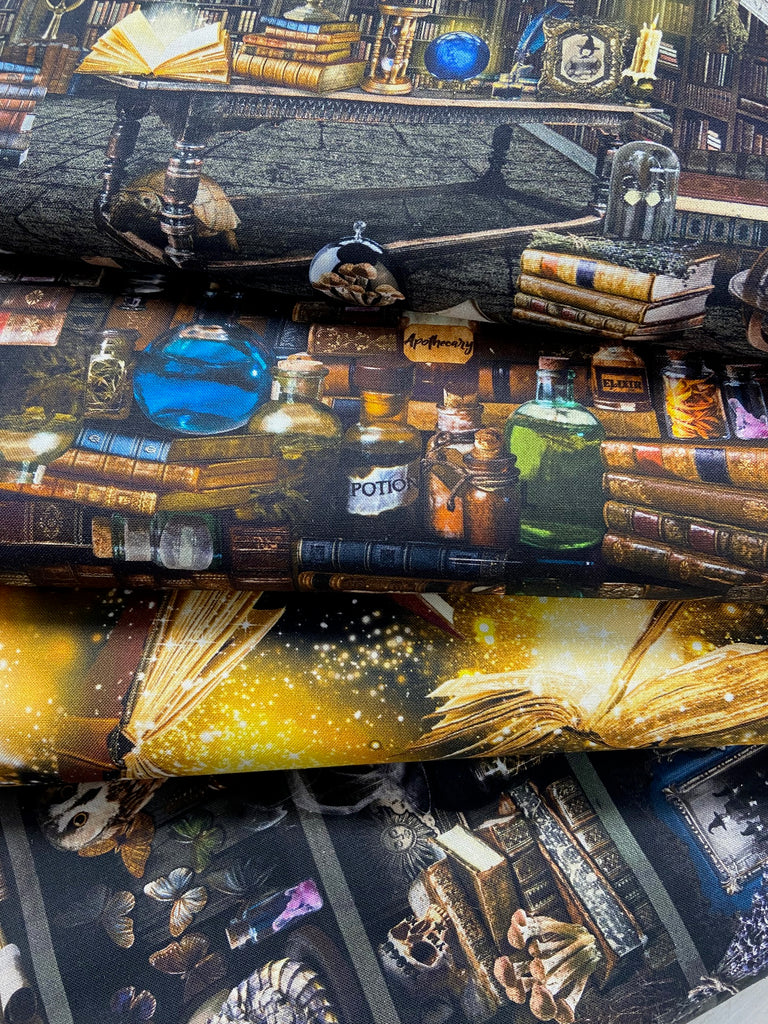 Timeless Treasures Library In the Library Scenic 2529 Cotton Fabric by ...