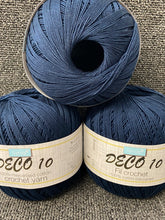 trmits crochet yarn mercerised cotton deco 10 crochet knit fabric shack malmesbury navy blue 055