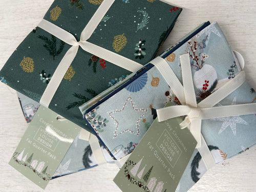 victoria louise designs cosy christmas stocking cracker tree fire berry stag winter mistletoe fat quarter pack 2 bundle cotton fabric shack malmesbury
