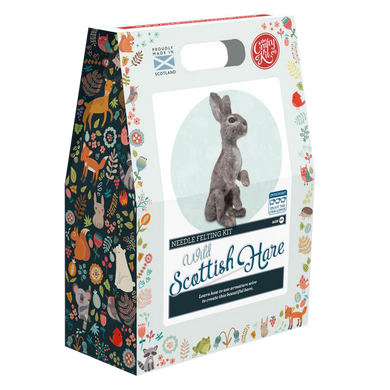 wild scottish hare eedle felting kit crafty kit company fabric shack malmesbury box pic