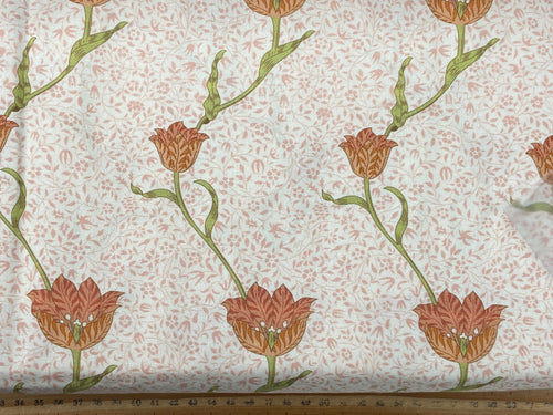 william morris v & a museum sweet symphony garden tulip pink flower floral cotton fabric shack malmesbury