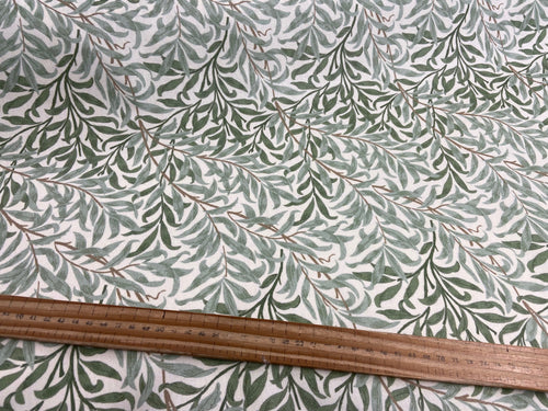 william morris willow bough teflon tablecloth table cloth covering sage green fabric shack malmesbury
