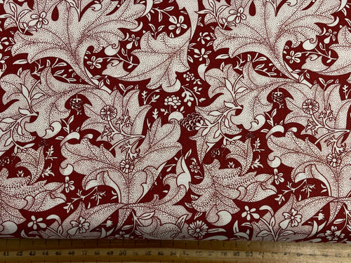 william morris yuletide bloom v & a victoria & albert museum flower flowers christmas holiday fabric shack malmesbury 3 wallflower red