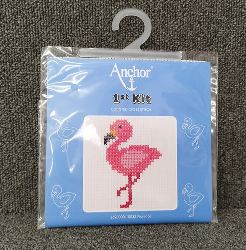 Anchor 1st Counted Cross stitch Kits Florence Flamingo Malmesbury Fabric Shack