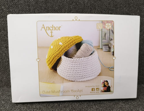 Anchor Crochet Cute Mushroom Basket Kit Malmesbury Fabric Shack