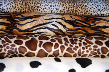 Fabric Shack Sewing Quilitng Sew Fat Quarter Cotton Polyester Quilt Patchwork Dressmaking Faux Fake Fur Velboa Valboa Snow Leopard Tiger Giraffe Cow Dalmation Dalmatian Brown White Short Pile