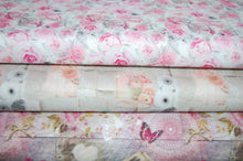 Fabric Shack Sewing Quilting Sew Fat Quarter Cotton Quilt Patchwork Dressmaking Laura Lancelle Stof Charme Romantic Roses Flowers Floral Butterfly Butterflies Pink Ribbon Letters Bicycle Love Romance Paris (2)