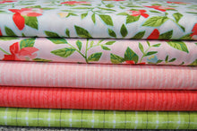 Fabric Shack Sewing Quilting Sew Fat Quarter Cotton Quilt Patchwork Dressmaking One Canoe Two Moda Floral Flower Check Fleck Pink Green White Trianges