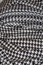 Fabric Shack Sewing Quilting Sew Fat Quarter Ponte Roma Ponti Di Roma Polyester Spandex Double Knit Stretch Stretchy Jersey Medium Heavy Weight Black White Houndstooth Mod Dogs Tooth (2)