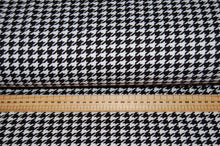 Fabric Shack Sewing Quilting Sew Fat Quarter Ponte Roma Ponti Di Roma Polyester Spandex Double Knit Stretch Stretchy Jersey Medium Heavy Weight Black White Houndstooth Mod Dogs Tooth (2)