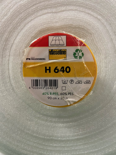 vilene vlieseline H640 fusible iron on fleece volume 90cm fabric shack malmesbury