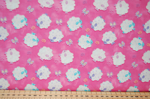 Shelly Comiskey Henry Glass & Co Fabric Shack Sewing Quilting Sew Fat Quarter Quilt Pink Blue Rabbit Bunny Hare Easter Egg Sheep Panel Woolly Chick Chicken Butterfly Butterflies Floral Flower Yellow Lemon (6)