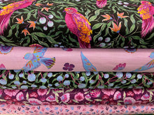 bethany salt visage parrots in paradise tropical flora purple cotton fabric shack malmesbury tropical flowers plum mauve
