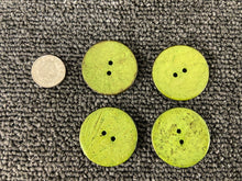 coconut wooden buttons 31mm 2 hole green 2b 2110 fabric shack malmesbury