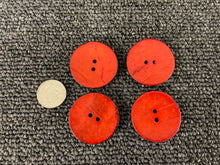coconut wooden buttons 31mm 2 hole red 2b 2116 fabric shack malmesbury