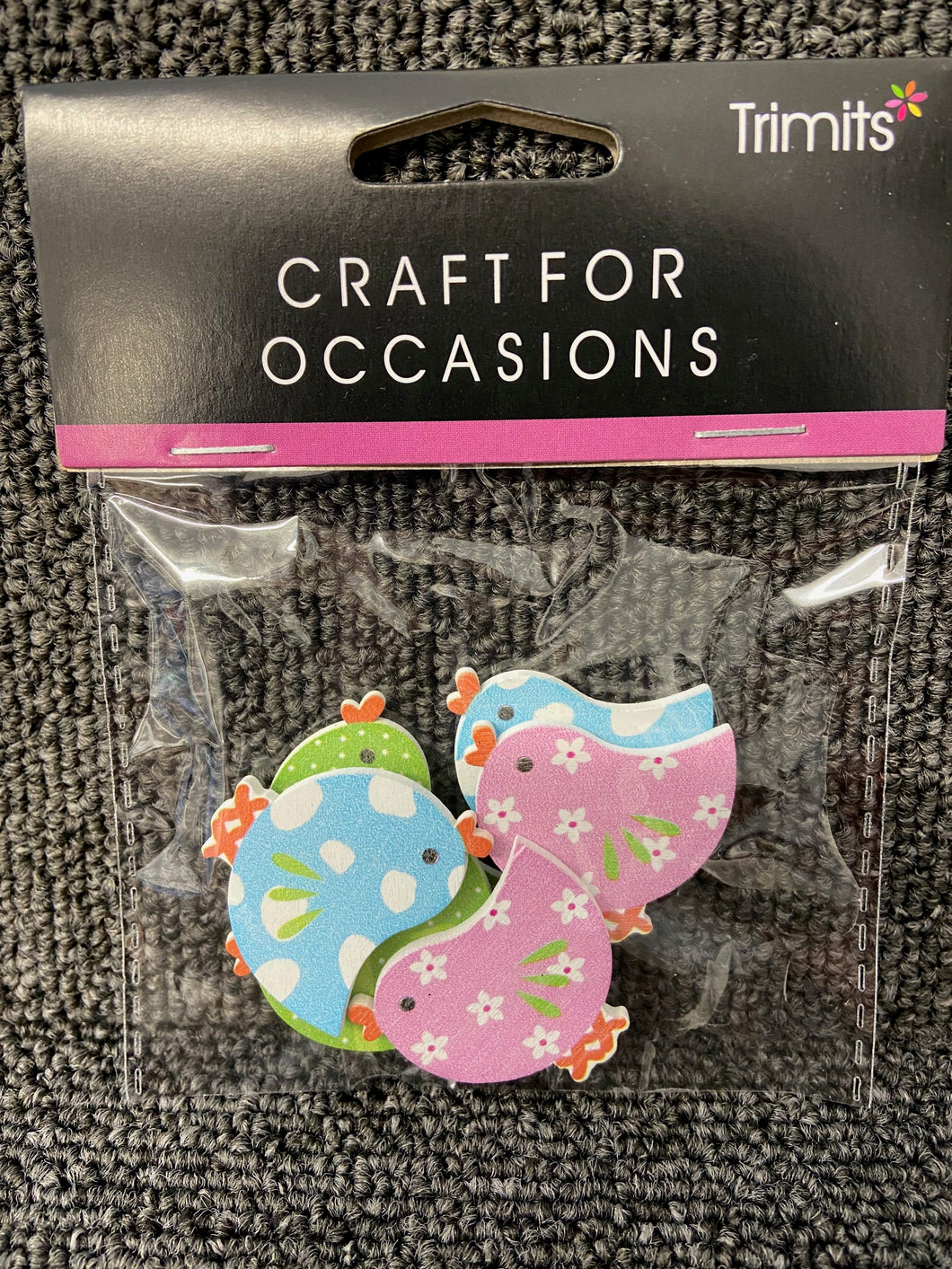 coloured chick easter card craft embellishment easter fabric shack malmesbury