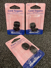 cord toggles 2 hole 6mm black oval fabric shack malmesbury haberdashery