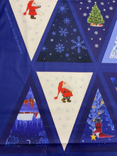 eva melhuish lewis and & irene tomten santa fathter christmas bunting panel cotton fabric shack malmesbury 5