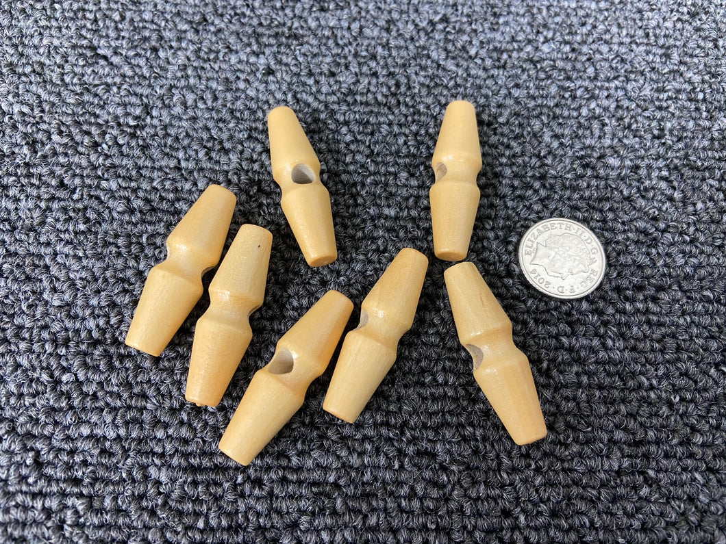 fabric shack haberdashery sewing dressmaking buttons 1 hole toggle wooden 35mm