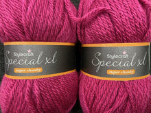 fabric shack knitting crochet knit wool yarn stylecraft special xl super chunky fuchsia pink purple 1827