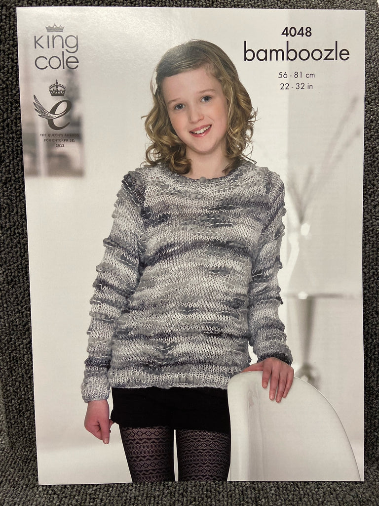 King Cole Kids Childrens Bamboozle Cardigan & Sweater Knitting Pattern Fabric Shack Malmesbury