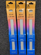 fabric shack knitting crochet knit yarn wool pony needles pins double ended point four 4 pack 20cm  3.25mm
