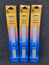 fabric shack knitting crochet knit yarn wool pony needles pins double ended point four 4 pack 20cm 3.50mm 3.5mm