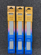 fabric shack knitting crochet knit yarn wool pony needles pins double ended point four 4 pack 20cm 5.00mm 5mm