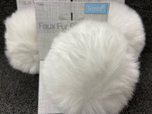fabric shack knitting knit crochet hat yarn wool pom pom faux fur 11cm woolly white
