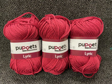 fabric shack knitting knit crochet wool yarn cotton puppets number no 8 lyric 50g 70m cherry red 0258
