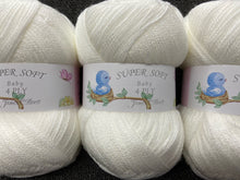 fabric shack knitting knit crochet wool yarn james c brett baby 4 ply white