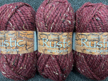 fabric shack knitting knit crochet wool yarn james c brett rustic mega super chunky 100g dark red wine nepp CS07